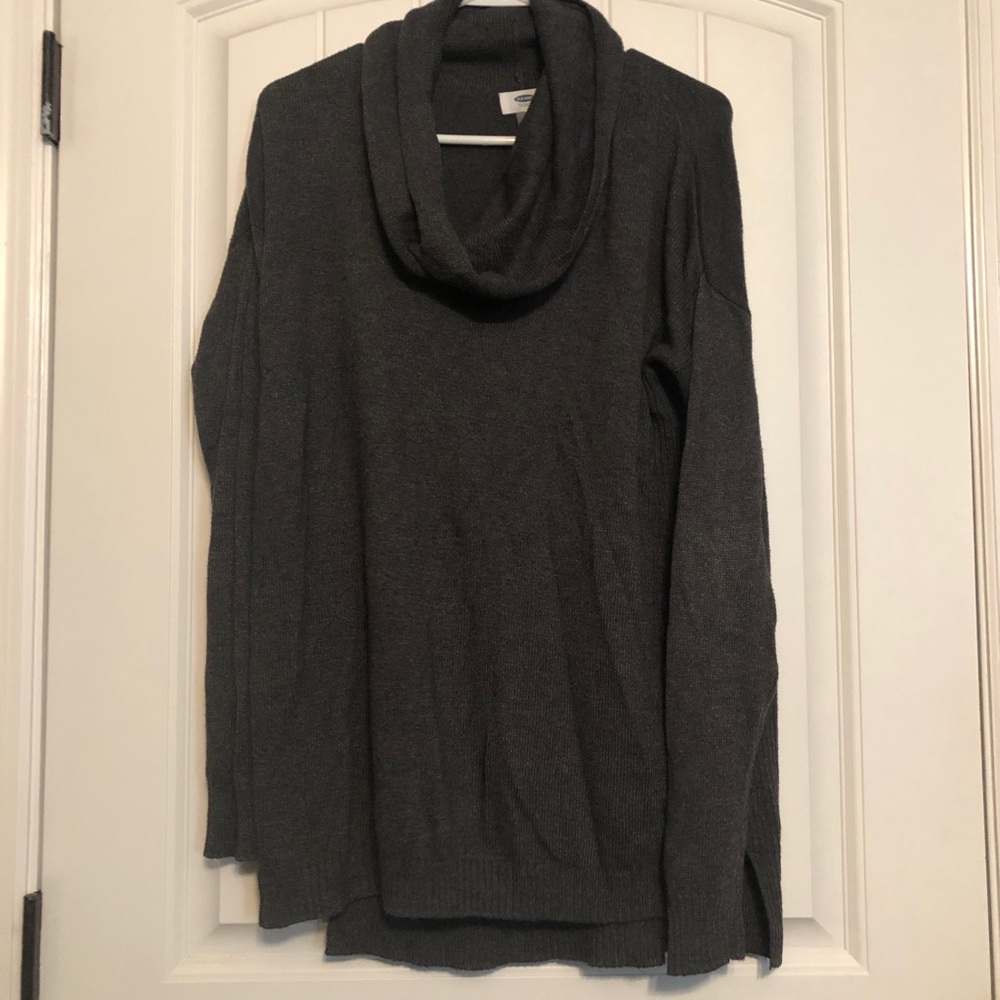 Old Navy gray cowl neck tunic sweater